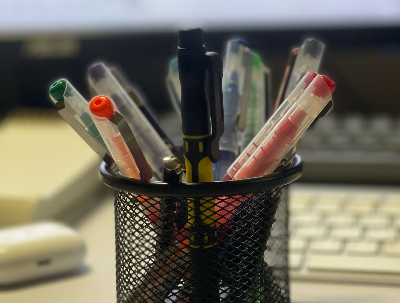 The 4-in-1 Pocket Screwdriver offers four drivers in one small tool that fits perfectly in your pocket. Two double-ended bits with convenient tip sizes include 5/32" standard, 1/8" standard, No. 1 Phillips and No. 2 Phillips. Versatile, compact tool is crafted with magnetic bits to easily attract and hold small screws and with soft bi-material grip for comfortable use. Nonslip textured surface provides a secure grip and increased torque. Screwdriver is ideal for toy assembly, battery compartments, eyeglasses, electronics and more.